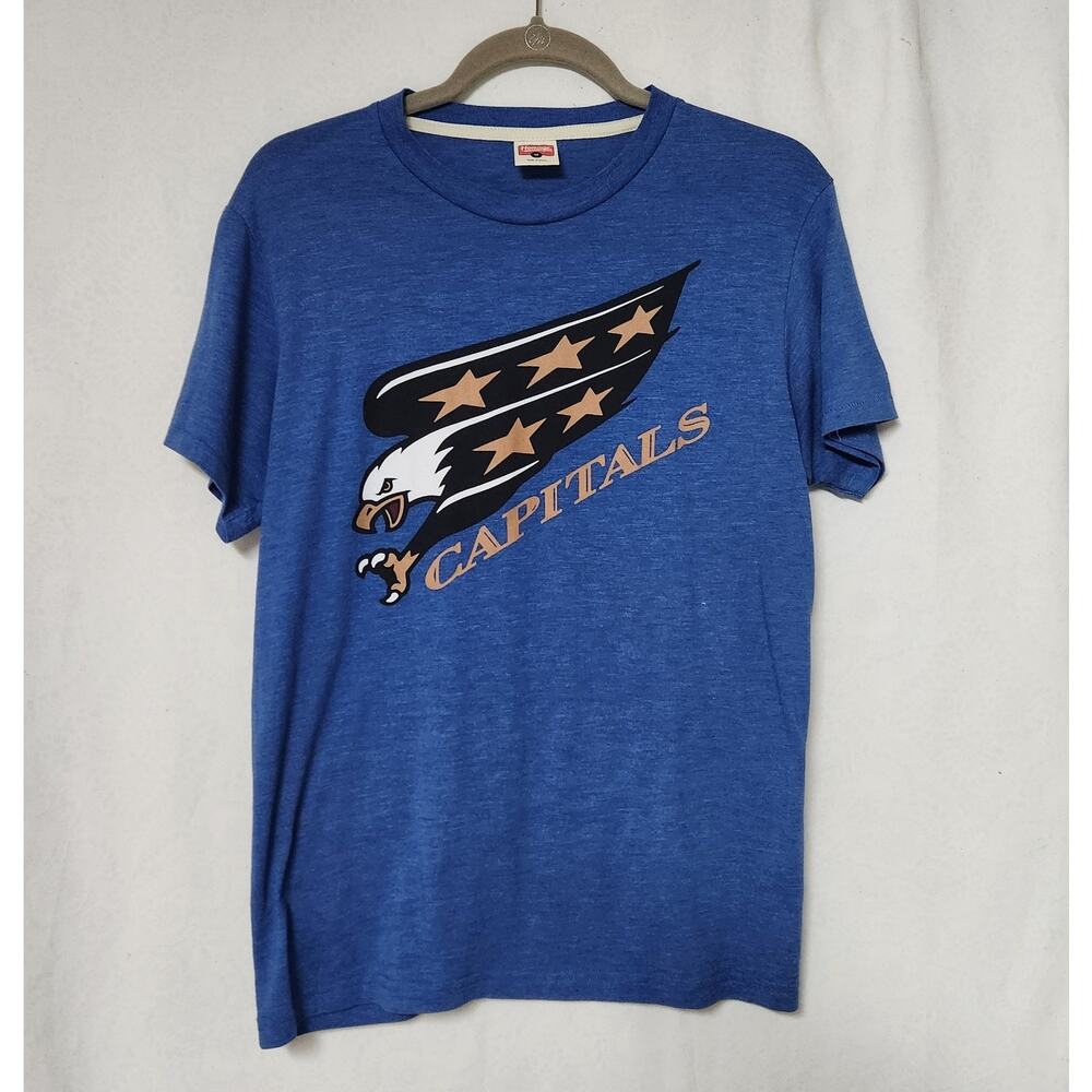HOMAGE Blue Washington Capitals Short Sleeve Tee